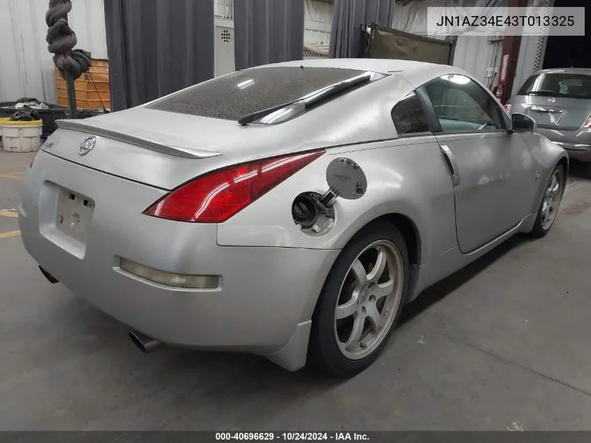 2003 Nissan 350Z Track VIN: JN1AZ34E43T013325 Lot: 40696629