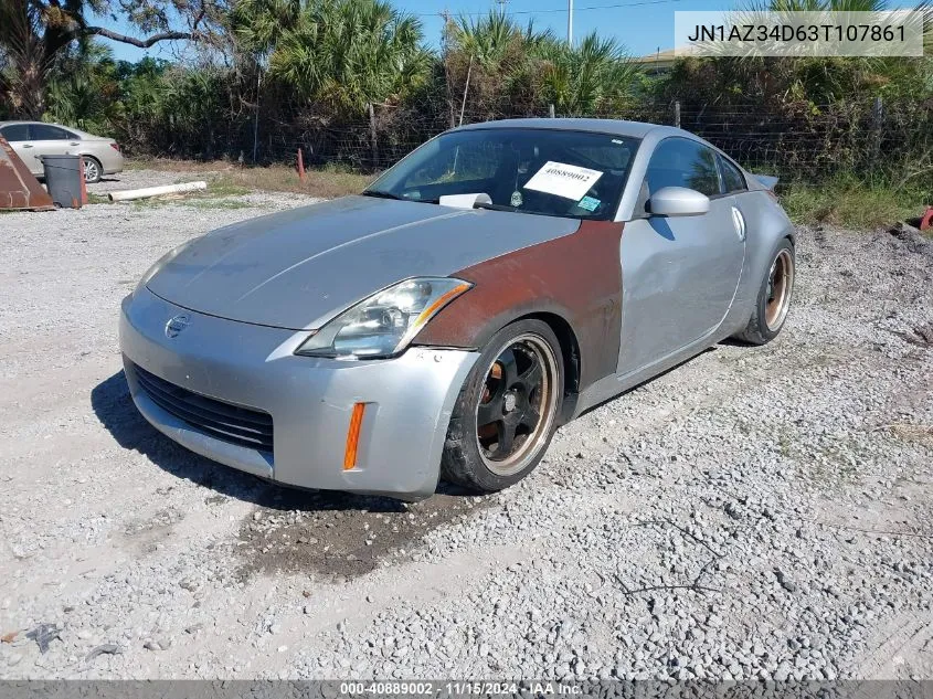 2003 Nissan 350Z Enthusiast VIN: JN1AZ34D63T107861 Lot: 40889002