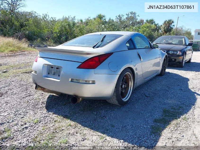 2003 Nissan 350Z Enthusiast VIN: JN1AZ34D63T107861 Lot: 40889002