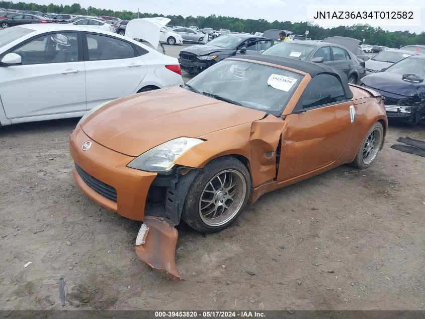 2004 Nissan 350Z Touring VIN: JN1AZ36A34T012582 Lot: 39453820