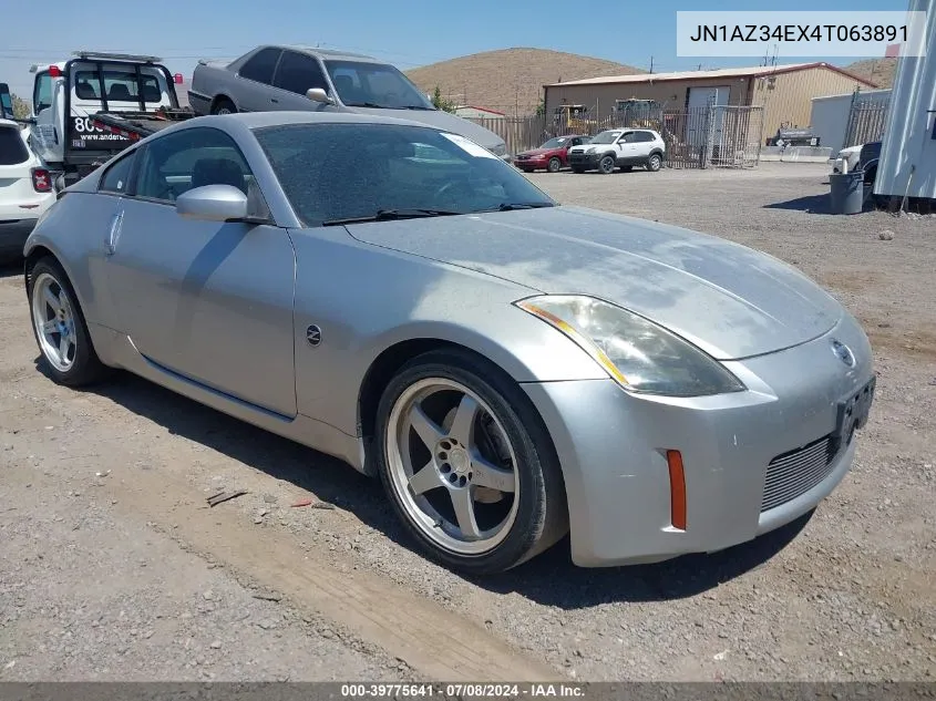 2004 Nissan 350Z VIN: JN1AZ34EX4T063891 Lot: 39775641