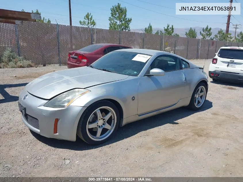 2004 Nissan 350Z VIN: JN1AZ34EX4T063891 Lot: 39775641