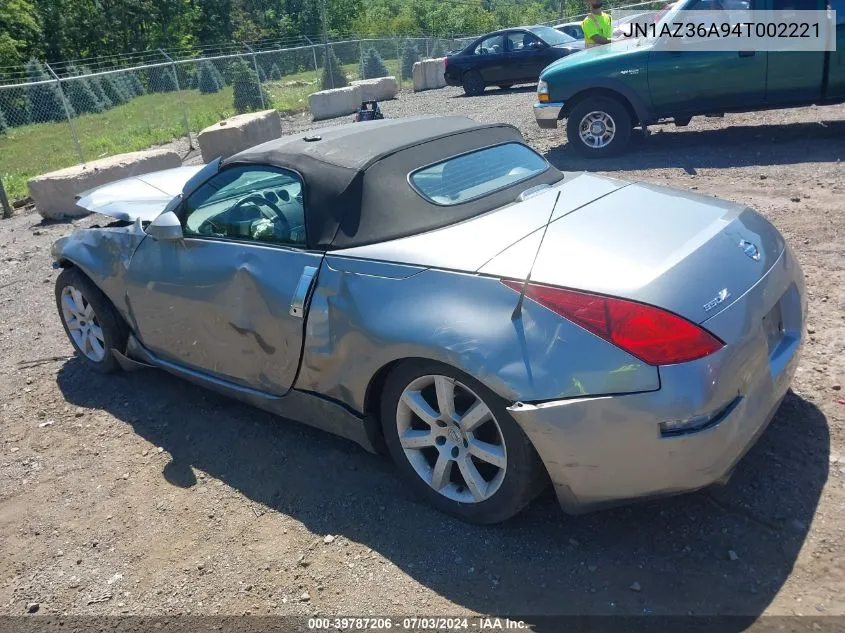 JN1AZ36A94T002221 2004 Nissan 350Z Touring