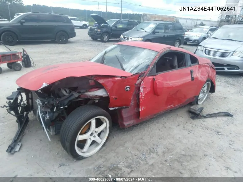 2004 Nissan 350Z Track VIN: JN1AZ34E44T062641 Lot: 40029087