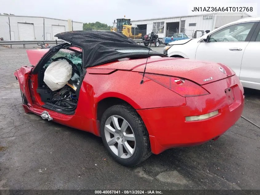 JN1AZ36A64T012768 2004 Nissan 350Z Touring