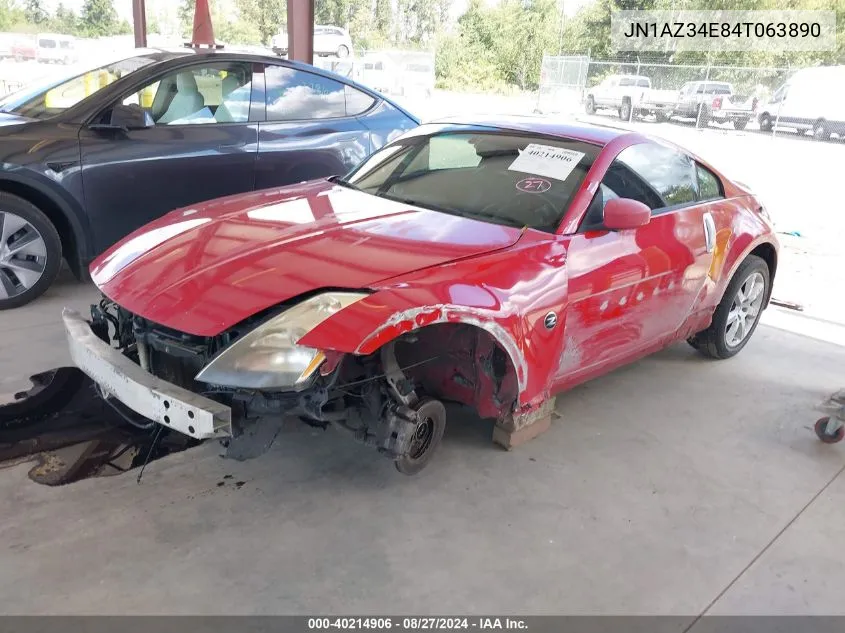 2004 Nissan 350Z Touring VIN: JN1AZ34E84T063890 Lot: 40214906