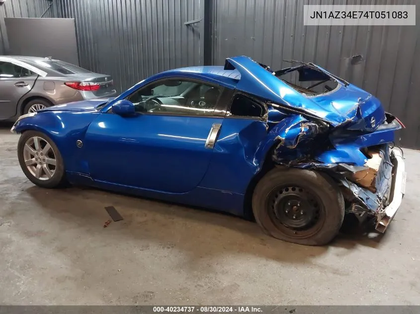 2004 Nissan 350Z Enthusiast VIN: JN1AZ34E74T051083 Lot: 40234737