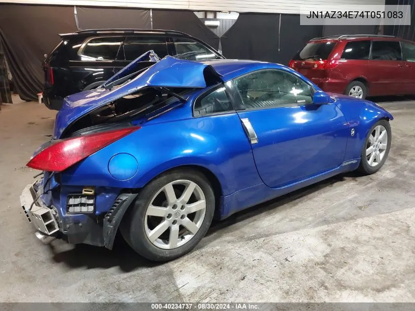 2004 Nissan 350Z Enthusiast VIN: JN1AZ34E74T051083 Lot: 40234737