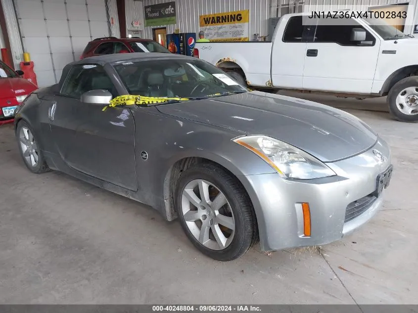 2004 Nissan 350Z Touring VIN: JN1AZ36AX4T002843 Lot: 40248804