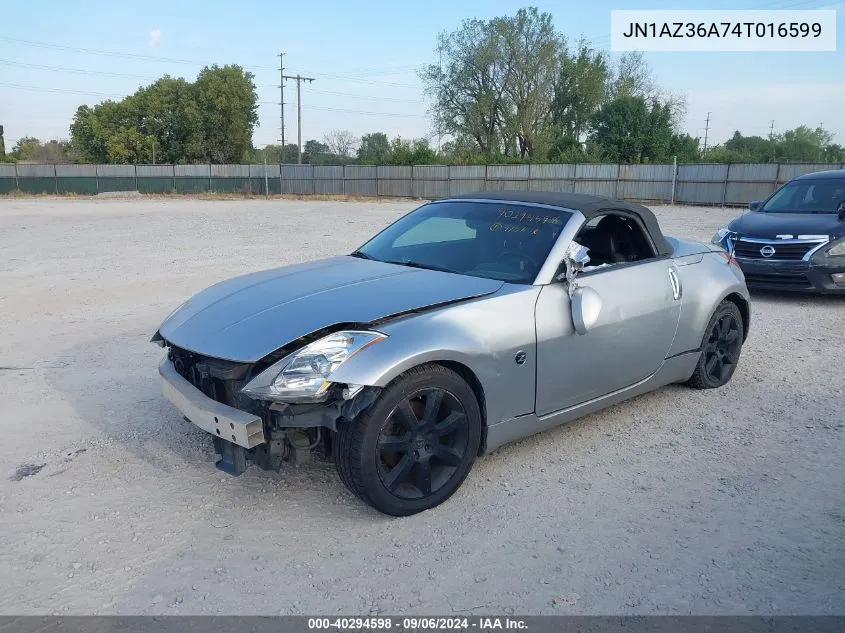 2004 Nissan 350Z Touring VIN: JN1AZ36A74T016599 Lot: 40294598