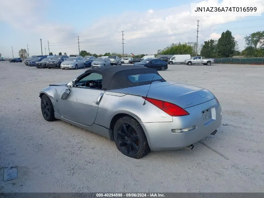 2004 Nissan 350Z Touring VIN: JN1AZ36A74T016599 Lot: 40294598