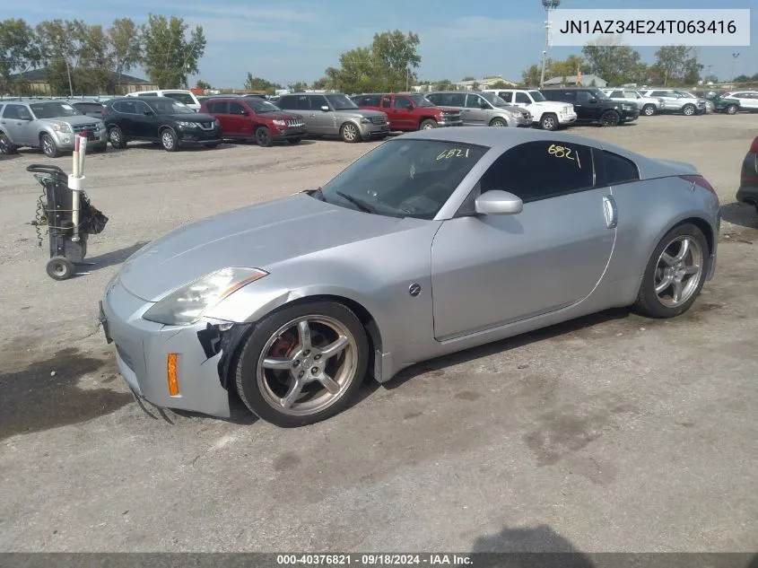 2004 Nissan 350Z Touring VIN: JN1AZ34E24T063416 Lot: 40376821