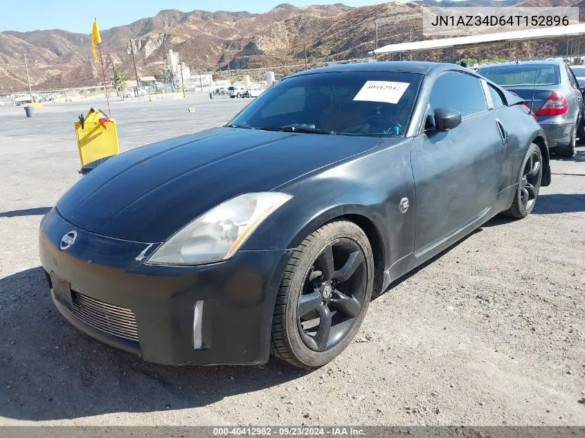 2004 Nissan 350Z Touring VIN: JN1AZ34D64T152896 Lot: 40412982