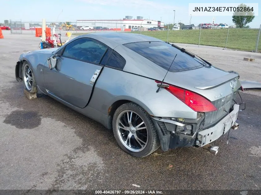 2004 Nissan 350Z Coupe VIN: JN1AZ34E74T052864 Lot: 40426797