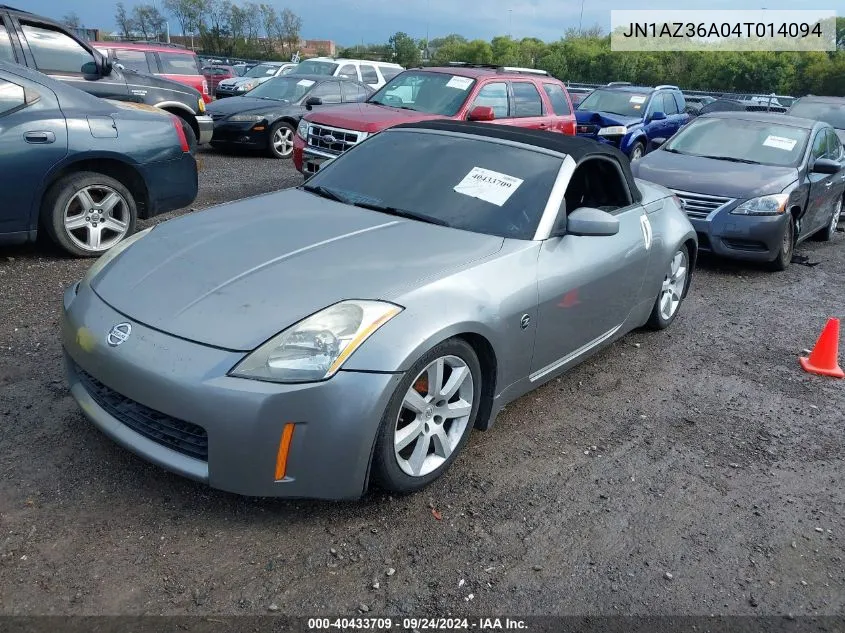 2004 Nissan 350Z Touring VIN: JN1AZ36A04T014094 Lot: 40433709