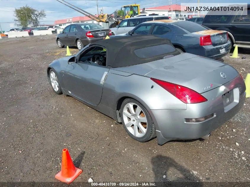 2004 Nissan 350Z Touring VIN: JN1AZ36A04T014094 Lot: 40433709