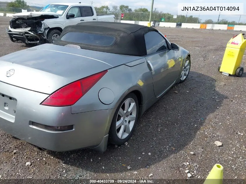 2004 Nissan 350Z Touring VIN: JN1AZ36A04T014094 Lot: 40433709