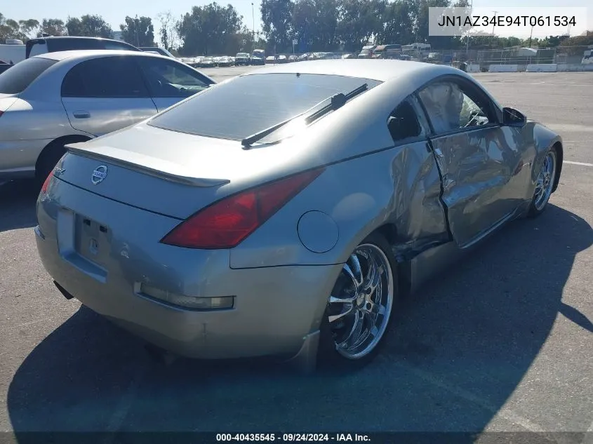 2004 Nissan 350Z Enthusiast VIN: JN1AZ34E94T061534 Lot: 40435545