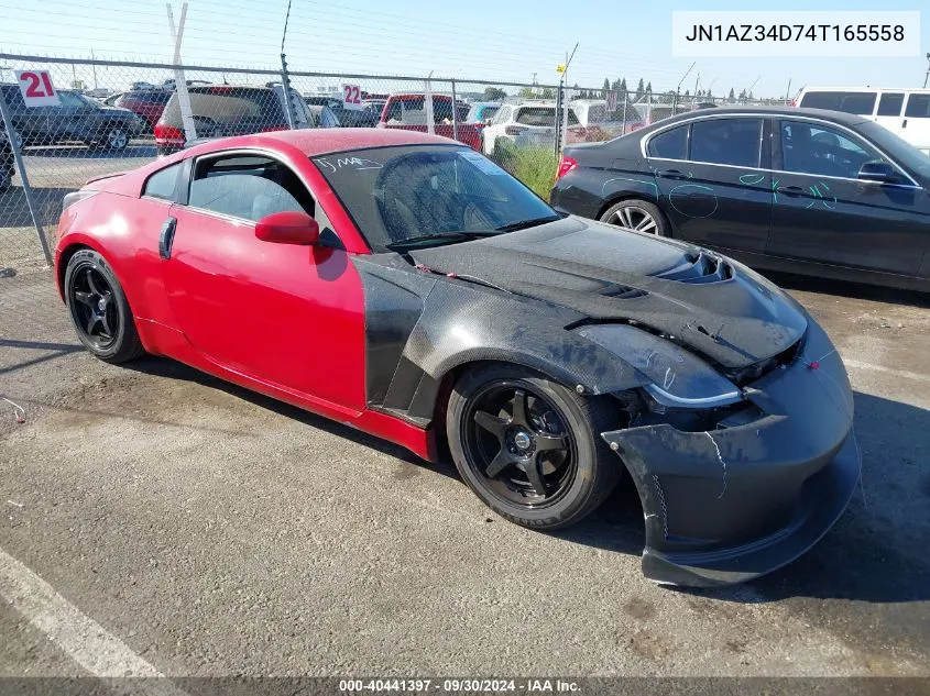 2004 Nissan 350Z Enthusiast VIN: JN1AZ34D74T165558 Lot: 40441397