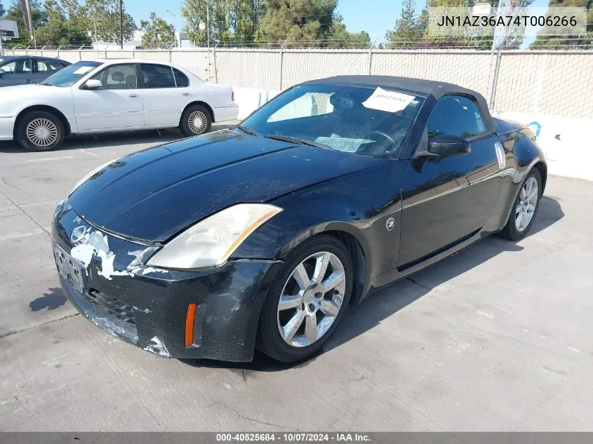 2004 Nissan 350Z Touring VIN: JN1AZ36A74T006266 Lot: 40525684