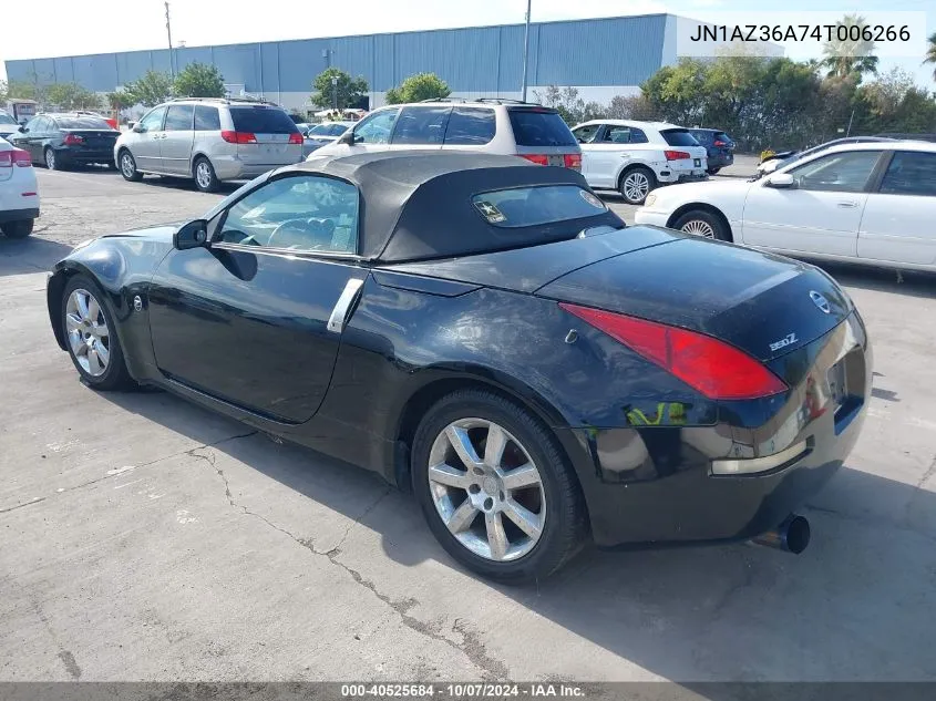 2004 Nissan 350Z Touring VIN: JN1AZ36A74T006266 Lot: 40525684