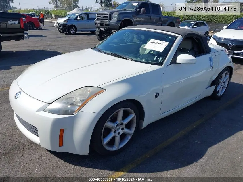 2004 Nissan 350Z Touring VIN: JN1AZ36A64T014178 Lot: 40553967