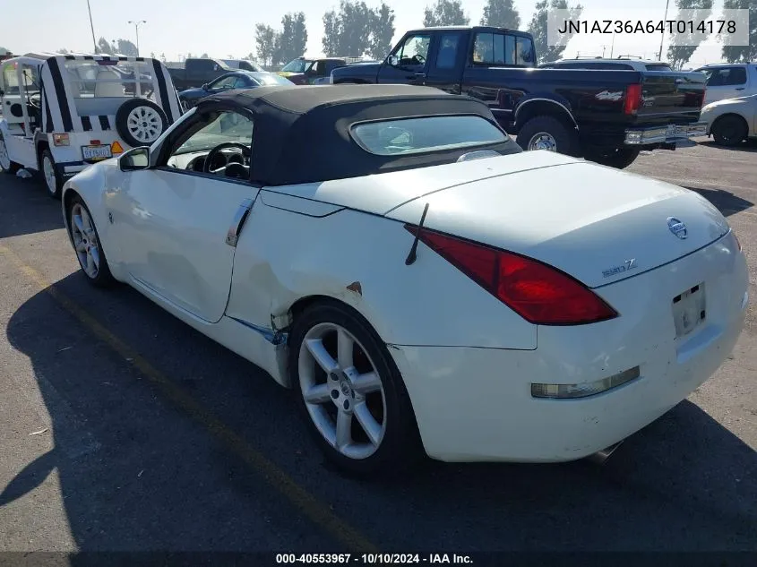 2004 Nissan 350Z Touring VIN: JN1AZ36A64T014178 Lot: 40553967