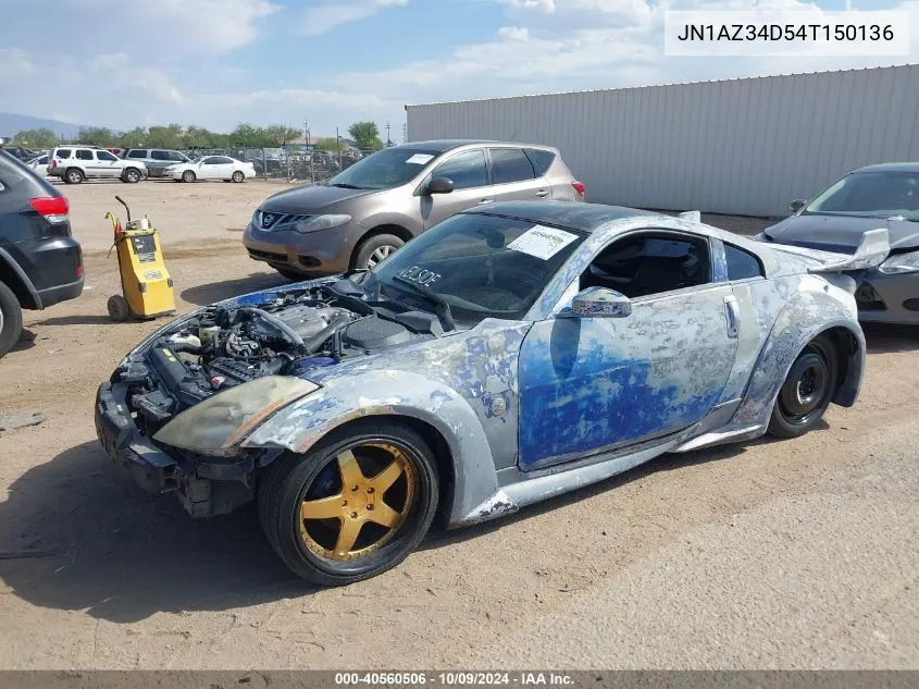 2004 Nissan 350Z Touring VIN: JN1AZ34D54T150136 Lot: 40560506