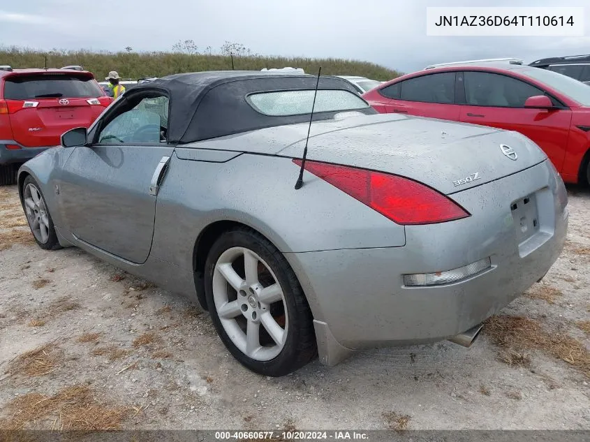 2004 Nissan 350Z Enthusiast VIN: JN1AZ36D64T110614 Lot: 40660677