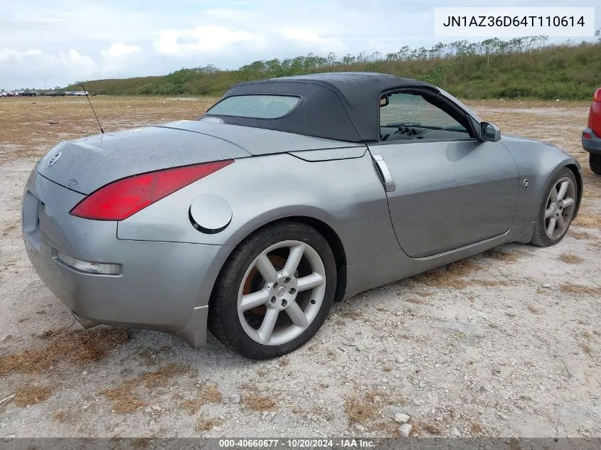 2004 Nissan 350Z Enthusiast VIN: JN1AZ36D64T110614 Lot: 40660677