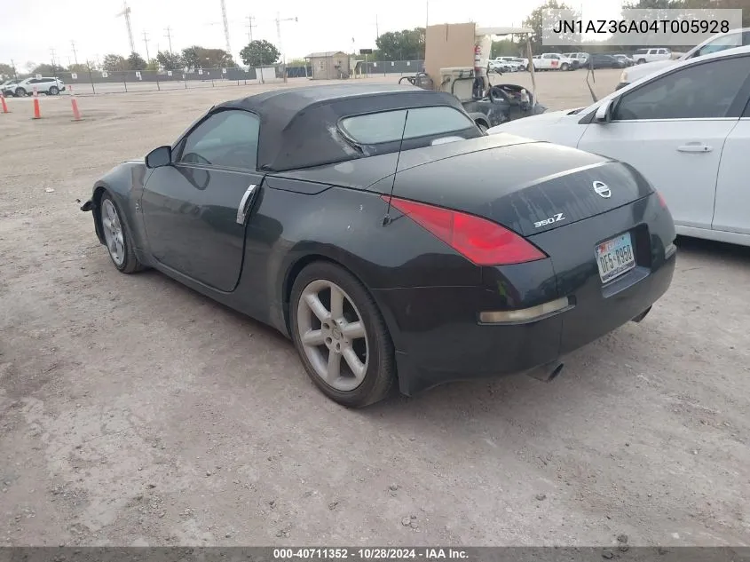 2004 Nissan 350Z Touring VIN: JN1AZ36A04T005928 Lot: 40711352