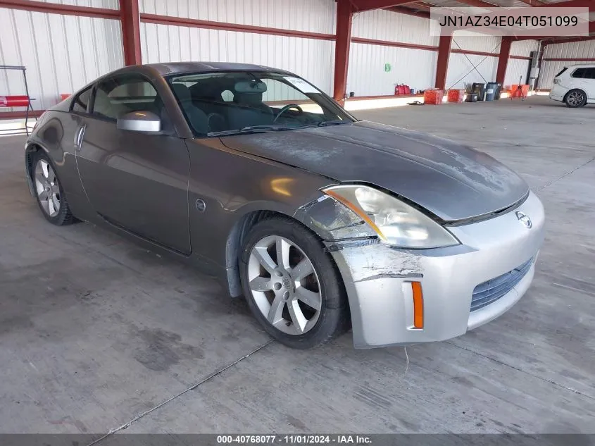 2004 Nissan 350Z Enthusiast VIN: JN1AZ34E04T051099 Lot: 40768077