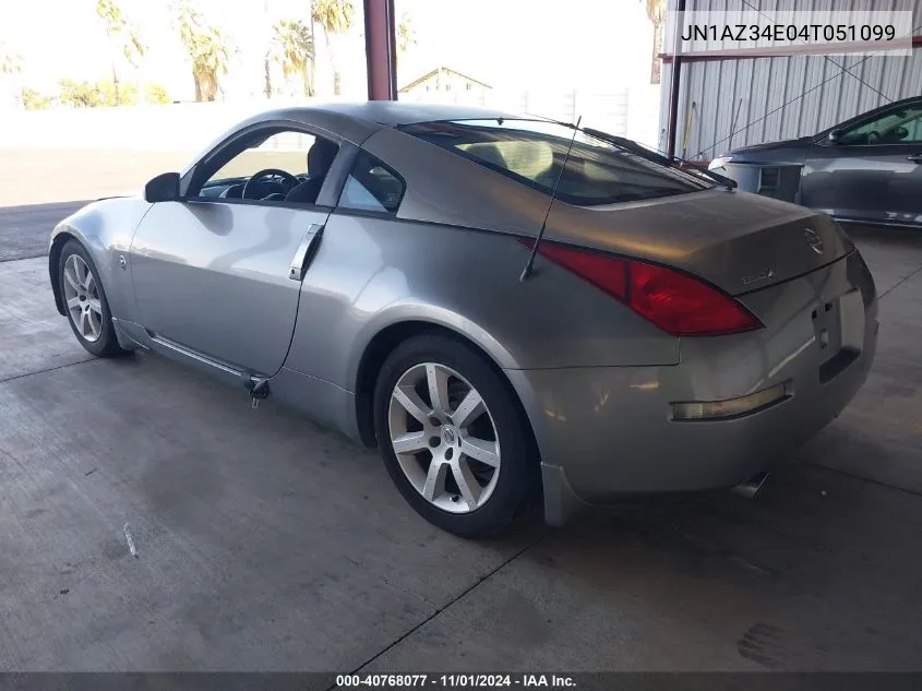 2004 Nissan 350Z Enthusiast VIN: JN1AZ34E04T051099 Lot: 40768077