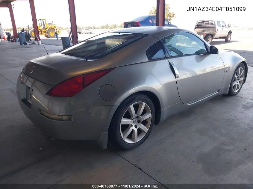 2004 Nissan 350Z Enthusiast VIN: JN1AZ34E04T051099 Lot: 40768077