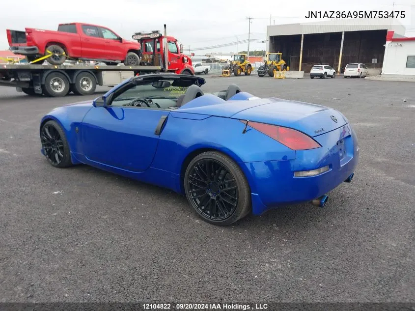 2005 Nissan 350Z Roadster VIN: JN1AZ36A95M753475 Lot: 12104822