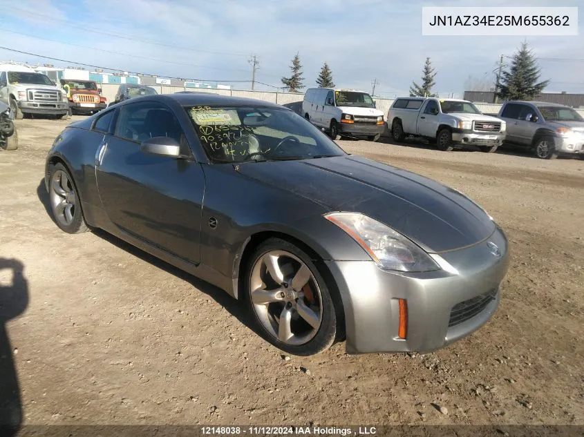 2005 Nissan 350Z Coupe VIN: JN1AZ34E25M655362 Lot: 12148038