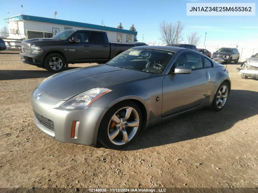 2005 Nissan 350Z Coupe VIN: JN1AZ34E25M655362 Lot: 12148038