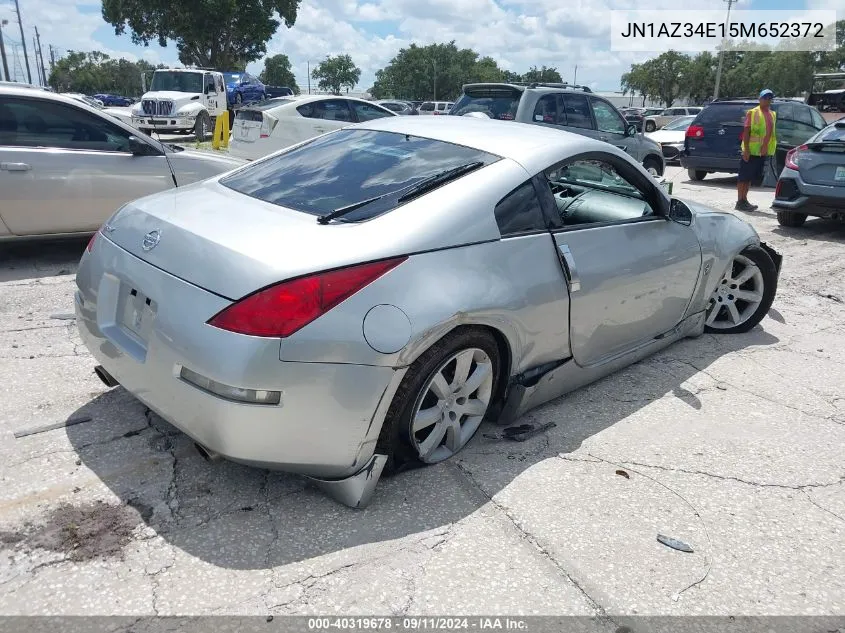 2005 Nissan 350Z Touring VIN: JN1AZ34E15M652372 Lot: 40319678