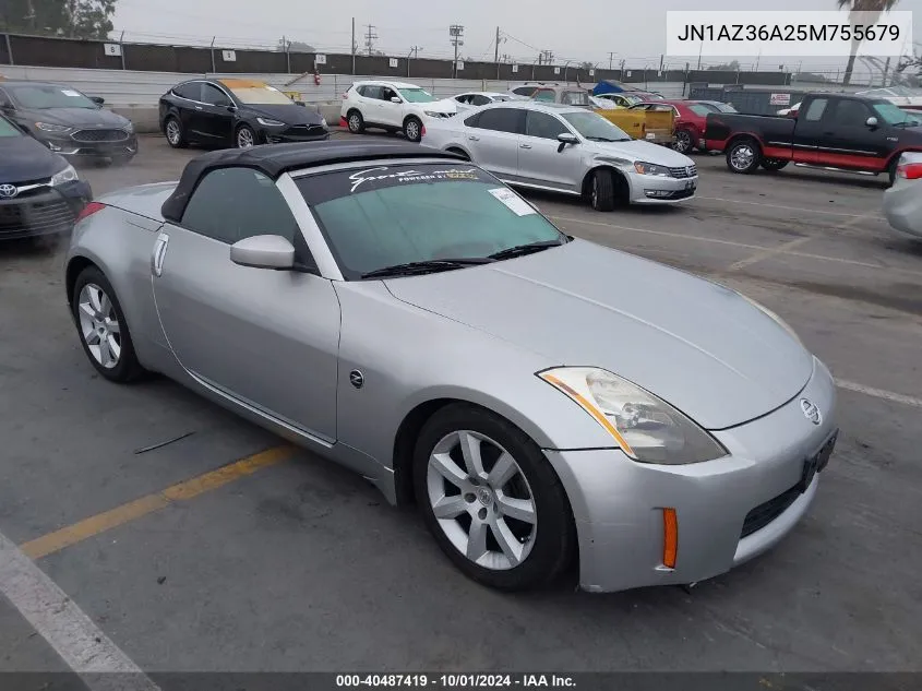 2005 Nissan 350Z Touring VIN: JN1AZ36A25M755679 Lot: 40487419