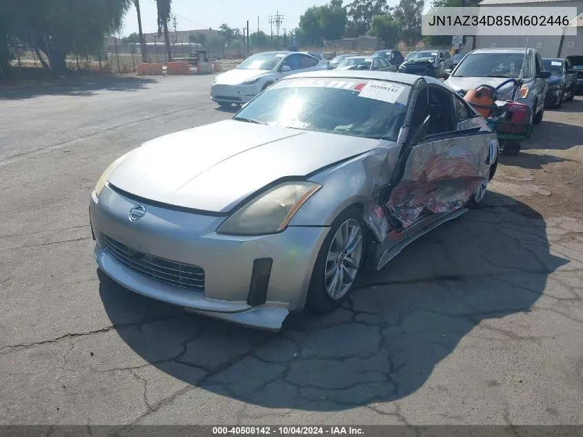 2005 Nissan 350Z Enthusiast VIN: JN1AZ34D85M602446 Lot: 40508142