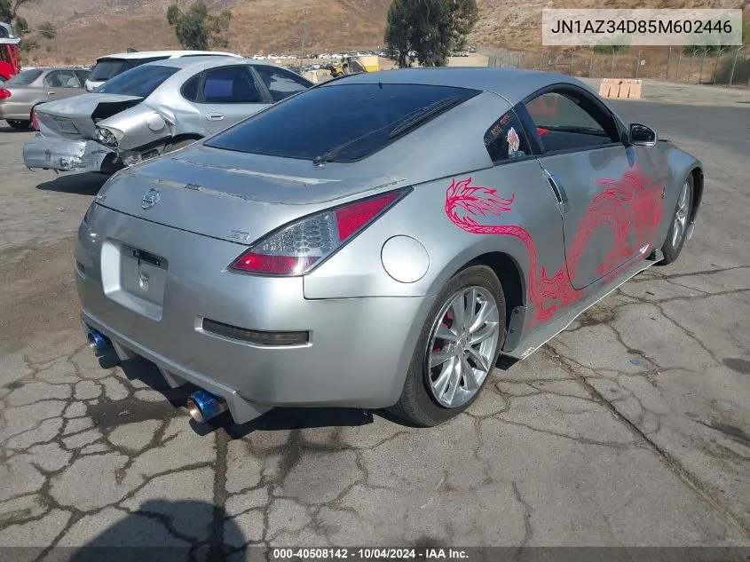 2005 Nissan 350Z Enthusiast VIN: JN1AZ34D85M602446 Lot: 40508142