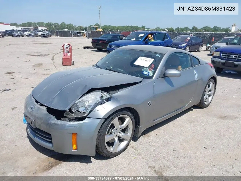 2006 Nissan 350Z Touring VIN: JN1AZ34D86M331423 Lot: 39794677