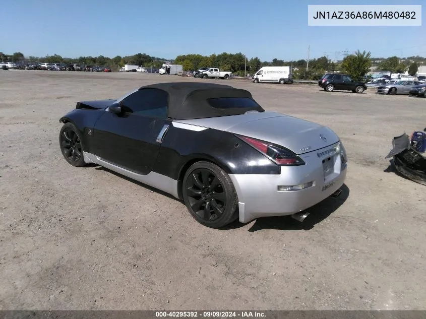 2006 Nissan 350Z Touring VIN: JN1AZ36A86M480482 Lot: 40295392