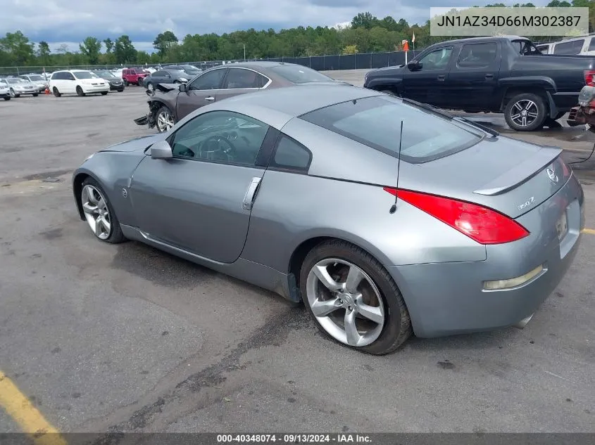 2006 Nissan 350Z Touring VIN: JN1AZ34D66M302387 Lot: 40348074