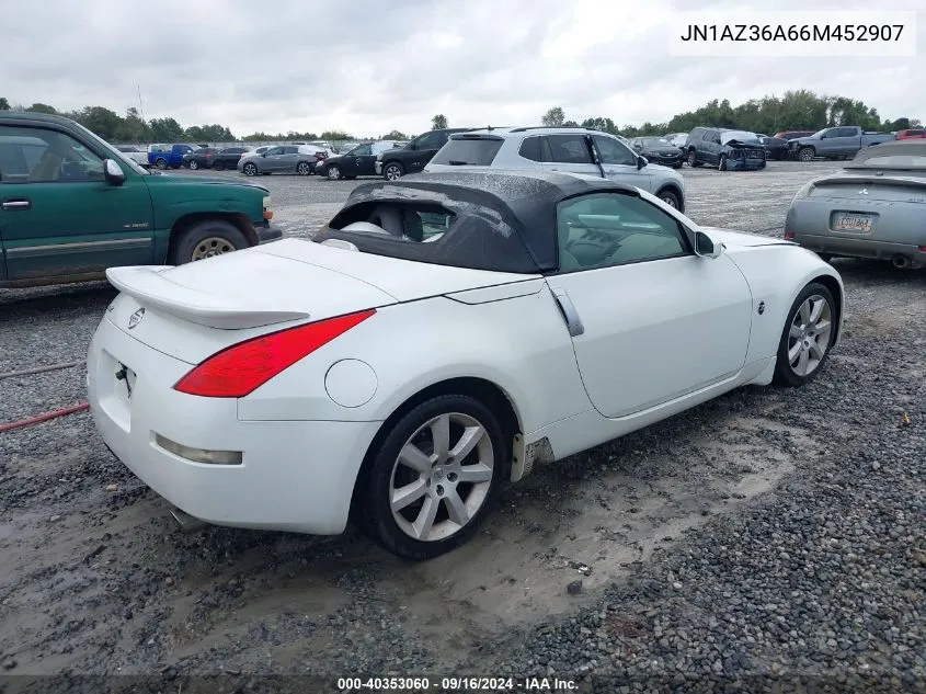 2006 Nissan 350Z Touring VIN: JN1AZ36A66M452907 Lot: 40353060