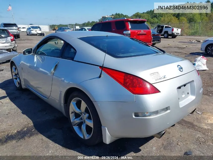 2006 Nissan 350Z Enthusiast VIN: JN1AZ34D46M302596 Lot: 40416239