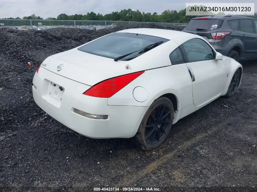 2006 Nissan 350Z Enthusiast VIN: JN1AZ34D16M301230 Lot: 40423734