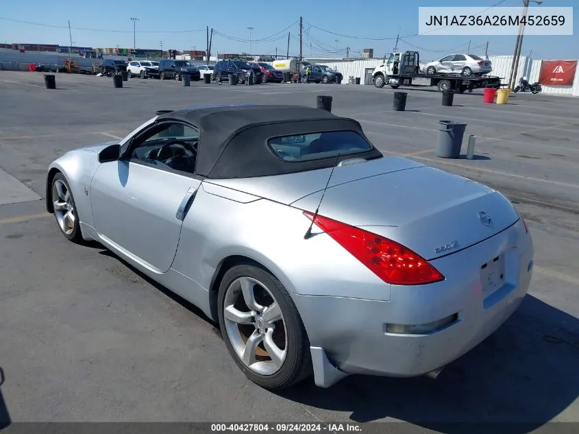 2006 Nissan 350Z Touring VIN: JN1AZ36A26M452659 Lot: 40427804