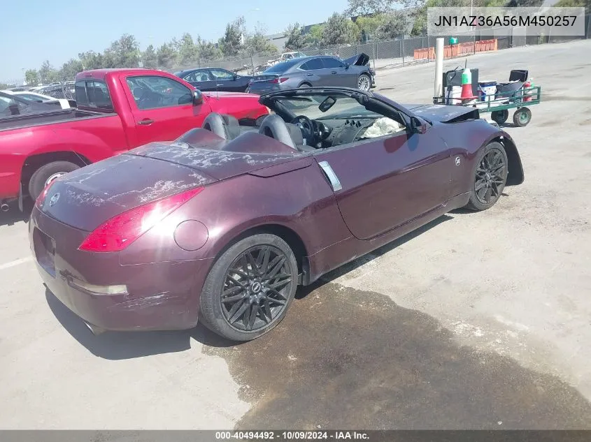 2006 Nissan 350Z Enthusiast VIN: JN1AZ36A56M450257 Lot: 40494492