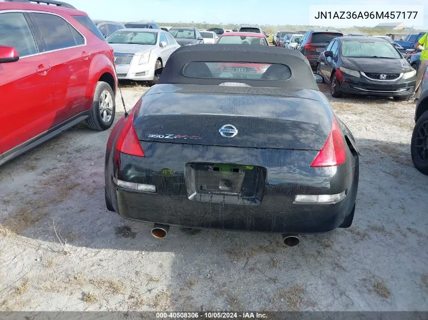 2006 Nissan 350Z Roadster VIN: JN1AZ36A96M457177 Lot: 40508306